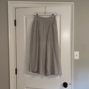 Linen wide leg cropped pants